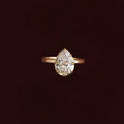 Marquise Cut Cluster Styled Lab Grown Diamond Engagement Ring