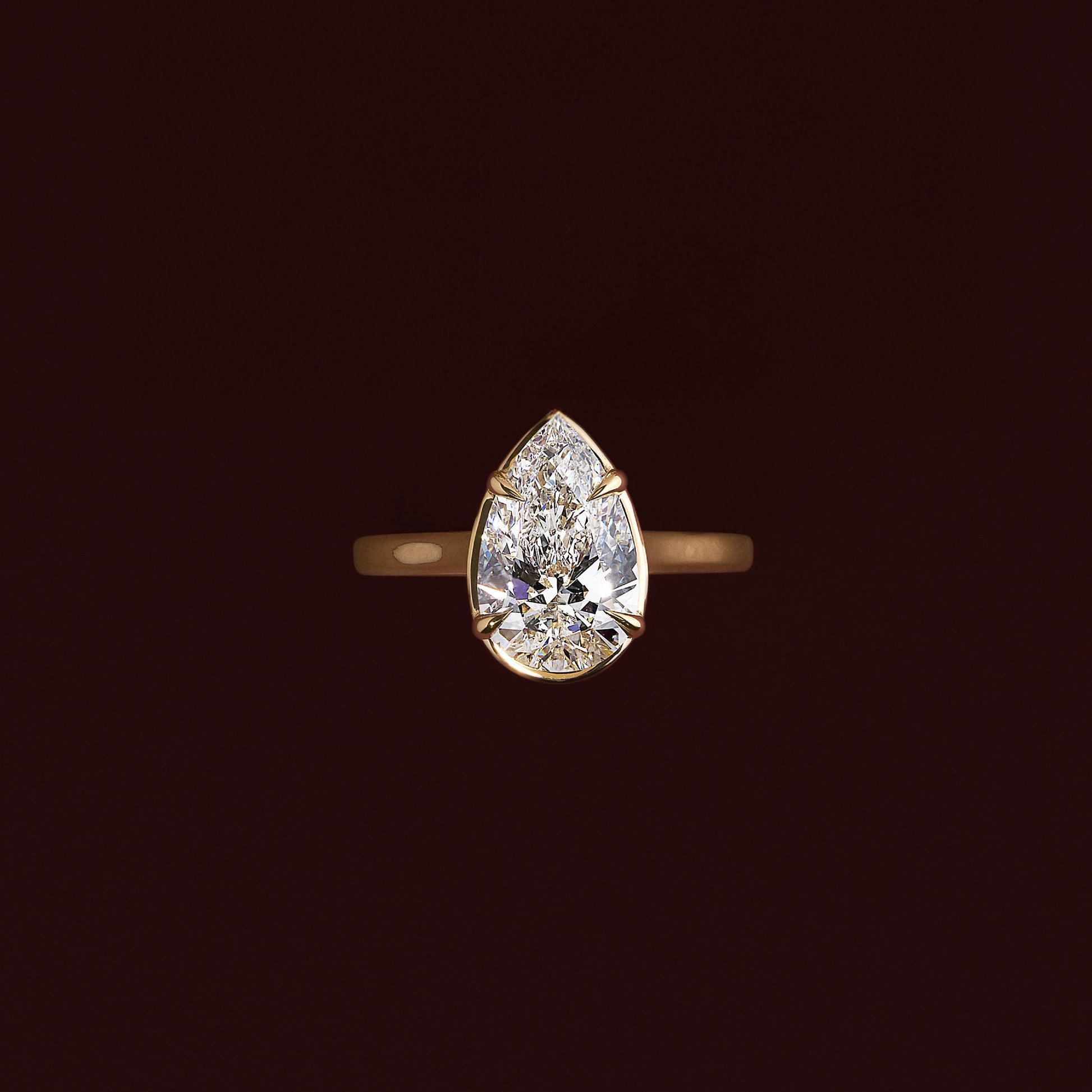 Marquise Cut Cluster Styled Lab Grown Diamond Engagement Ring
