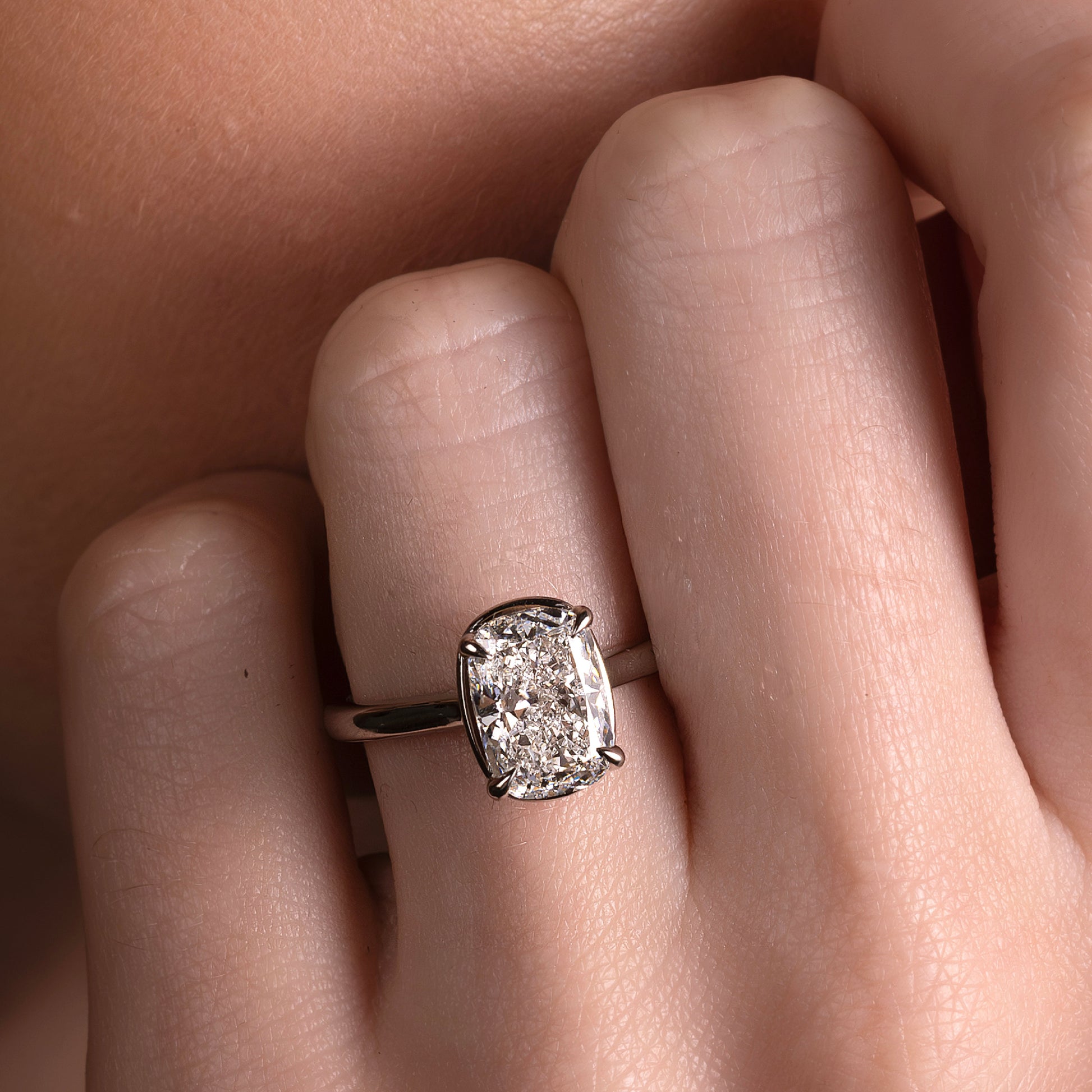 Marquise Cut Cluster Styled Lab Grown Diamond Engagement Ring