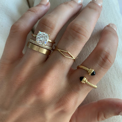 0.25 TCW Round Shaped Half Eternity Lab Grown Diamond Wedding Band