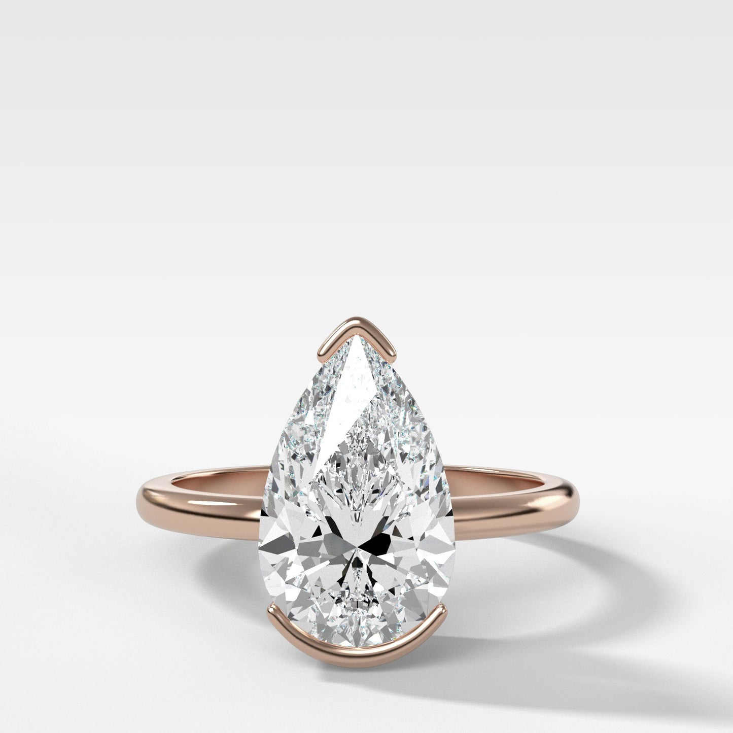 Marquise Shaped Three Stone Lab Grown Diamond Engagement Ring