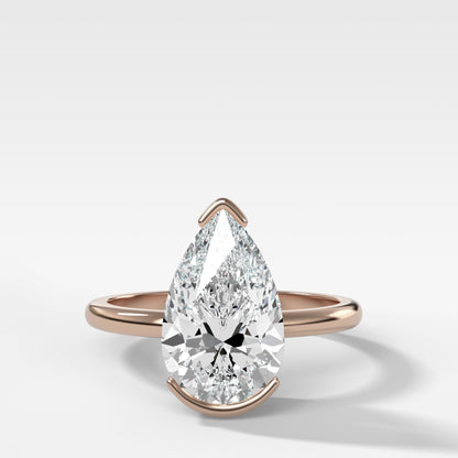 Marquise Shaped Three Stone Lab Grown Diamond Engagement Ring