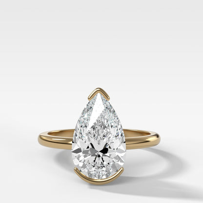 Marquise Shaped Three Stone Lab Grown Diamond Engagement Ring
