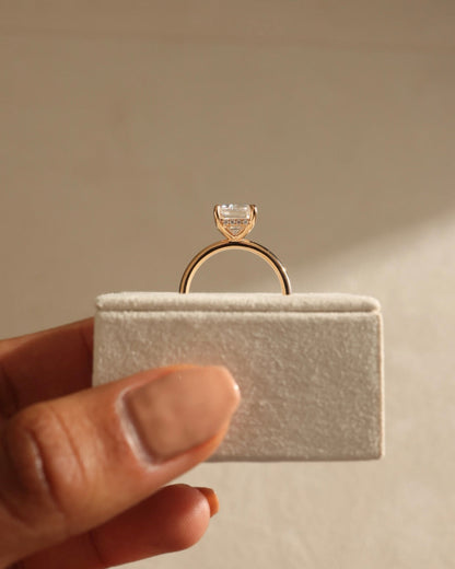 2.23 CT Emerald Moissanite Solitaire Engagement Ring (US Size 6 Ready To Ship)