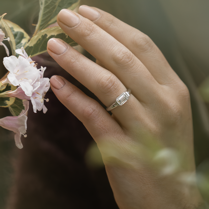 Marquise Cut Cluster Styled Lab Grown Diamond Engagement Ring