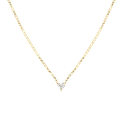 0.15 CT Heart Shaped Solitaire Lab Grown Diamond Necklace