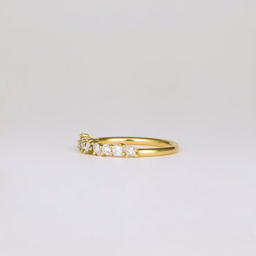 0.38 TCW Baguette, Pear, Oval & Round Stones Half Eternity Lab Grown Diamond Wedding Band