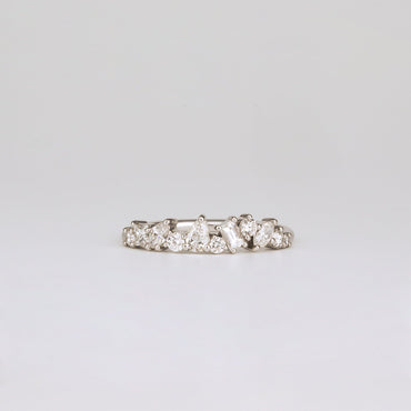 0.57 TCW Round, Baguette, Pear & Marquise Multi Stones Lab Grown Diamond Wedding Band