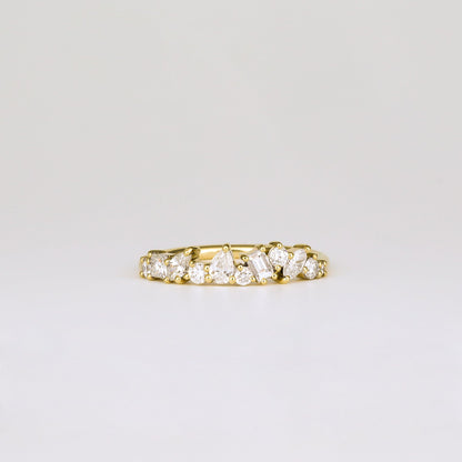 0.57 TCW Round, Baguette, Pear & Marquise Multi Stones Lab Grown Diamond Wedding Band