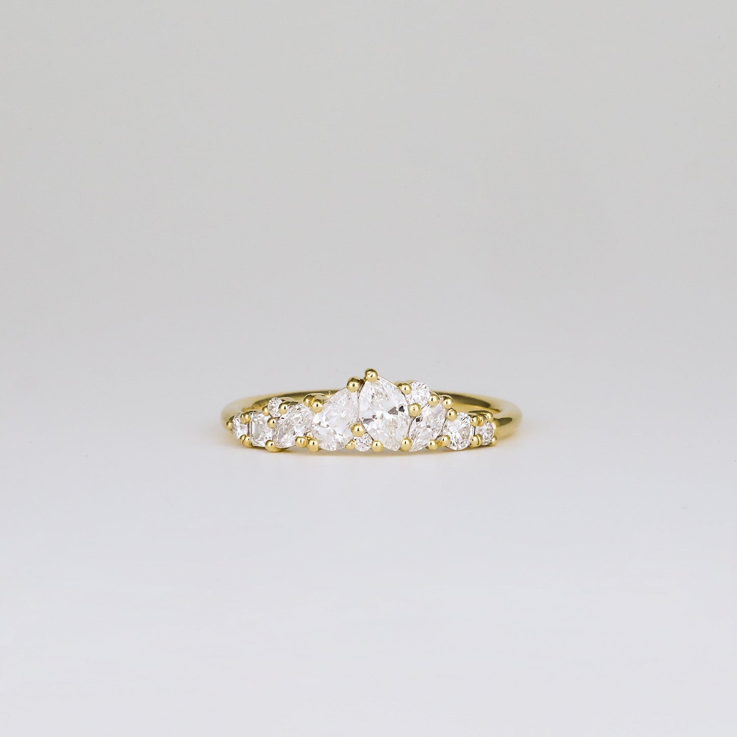 0.61 TCW Multi Stones Lab Grown Diamond Wedding Band