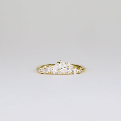 0.61 TCW Multi Stones Lab Grown Diamond Wedding Band