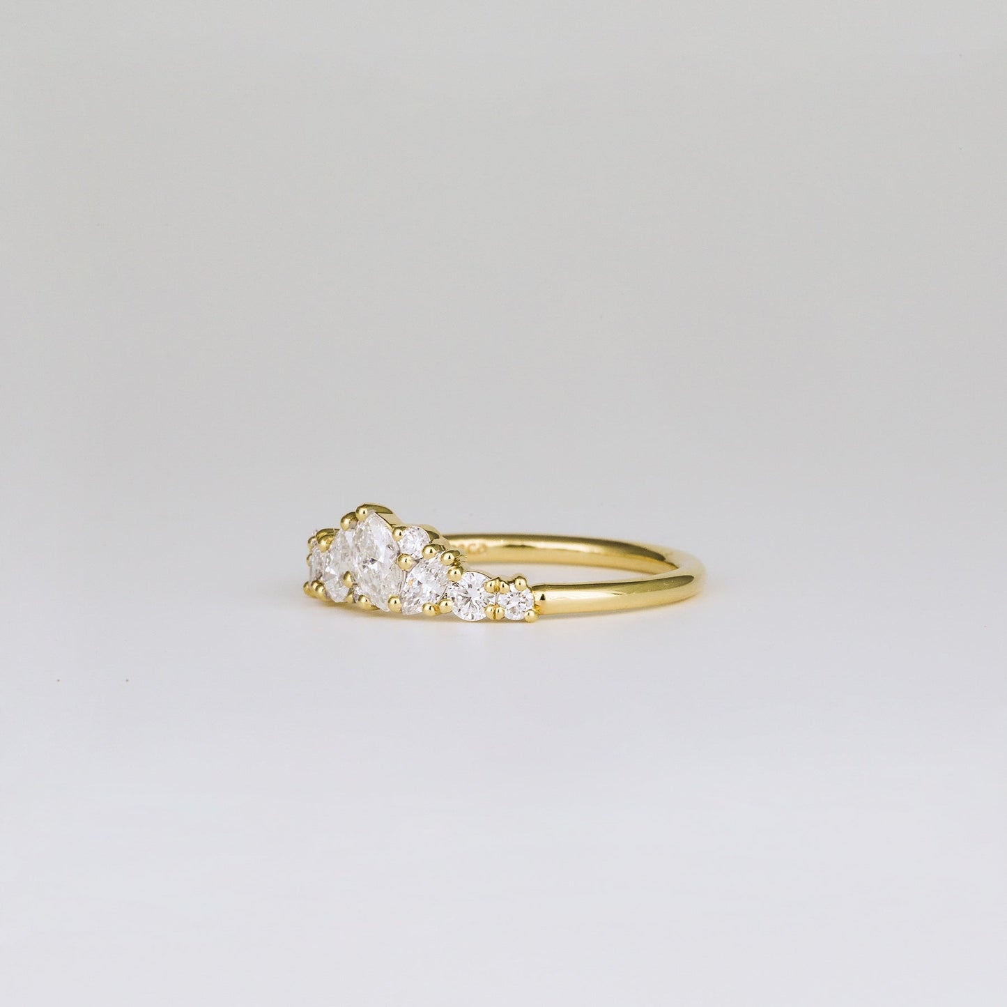 0.61 TCW Multi Stones Lab Grown Diamond Wedding Band