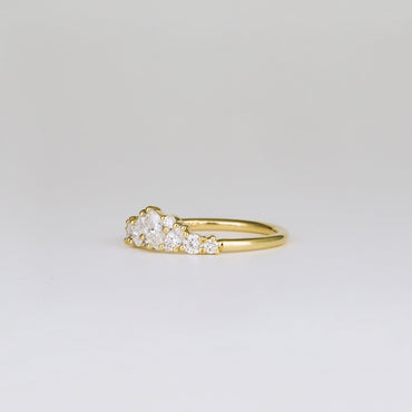 0.61 TCW Multi Stones Lab Grown Diamond Wedding Band