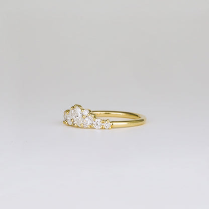 0.61 TCW Multi Stones Lab Grown Diamond Wedding Band