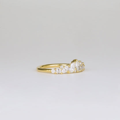 0.61 TCW Multi Stones Lab Grown Diamond Wedding Band