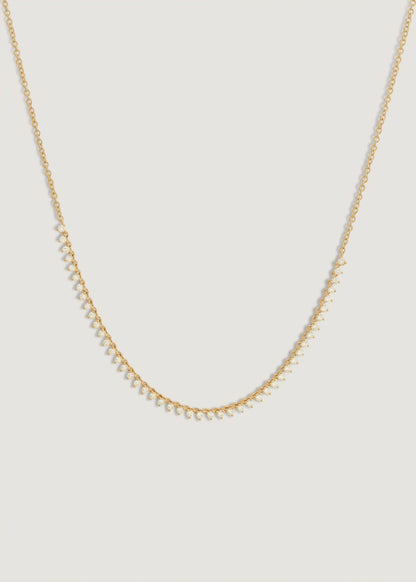 3.5 TCW Round Lab Grown Diamond Linear Tennis Necklace