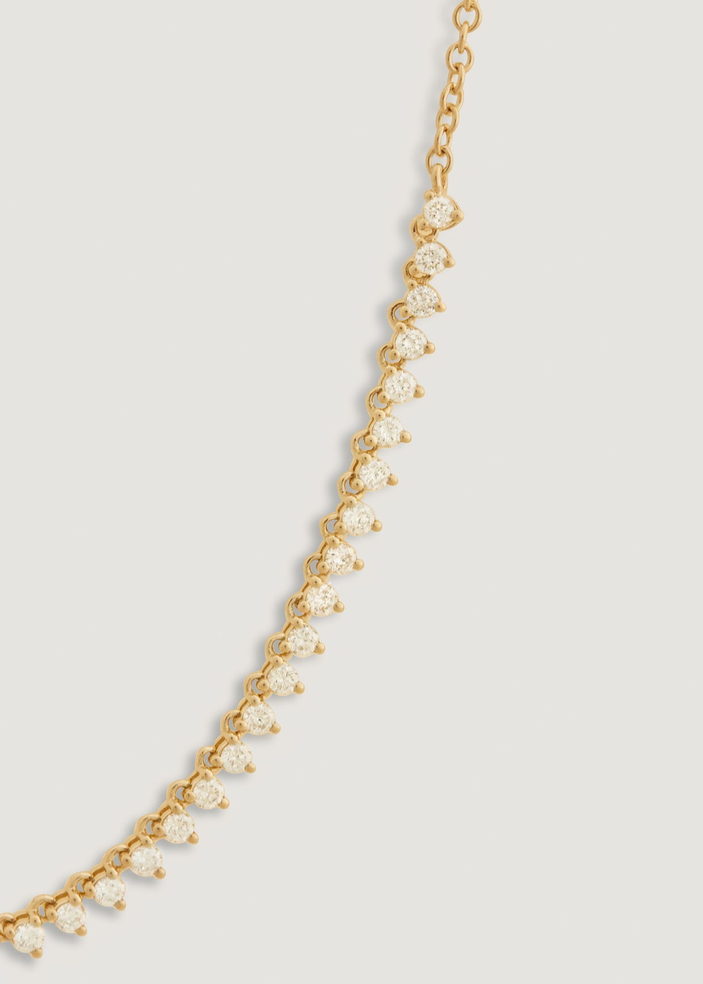 3.5 TCW Round Lab Grown Diamond Linear Tennis Necklace