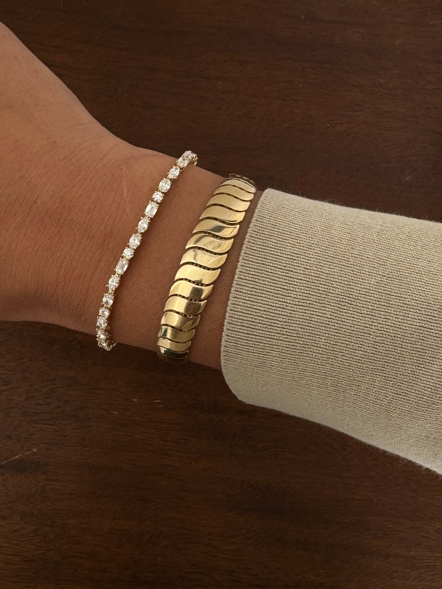 4.5 TCW Multi Stones Lab Grown Diamond Tennis Bracelet