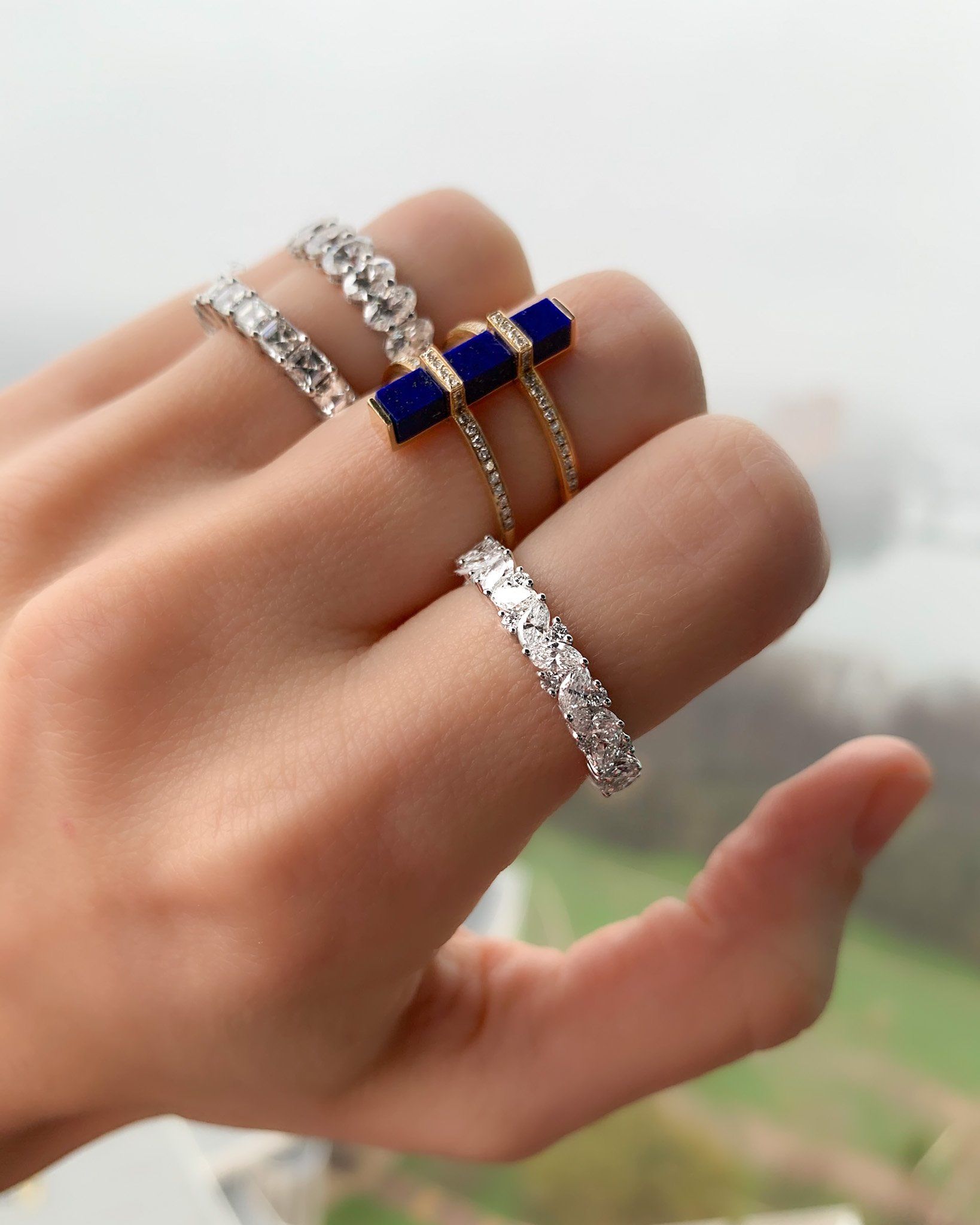 0.25 TCW Round Shaped Half Eternity Lab Grown Diamond Wedding Band