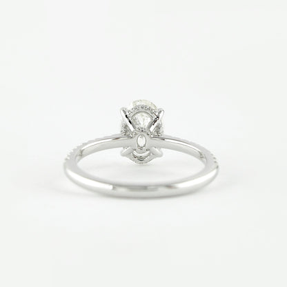 1.91 CT Oval Moissanite Pave Engagement Ring (US Size 6 Ready To Ship)