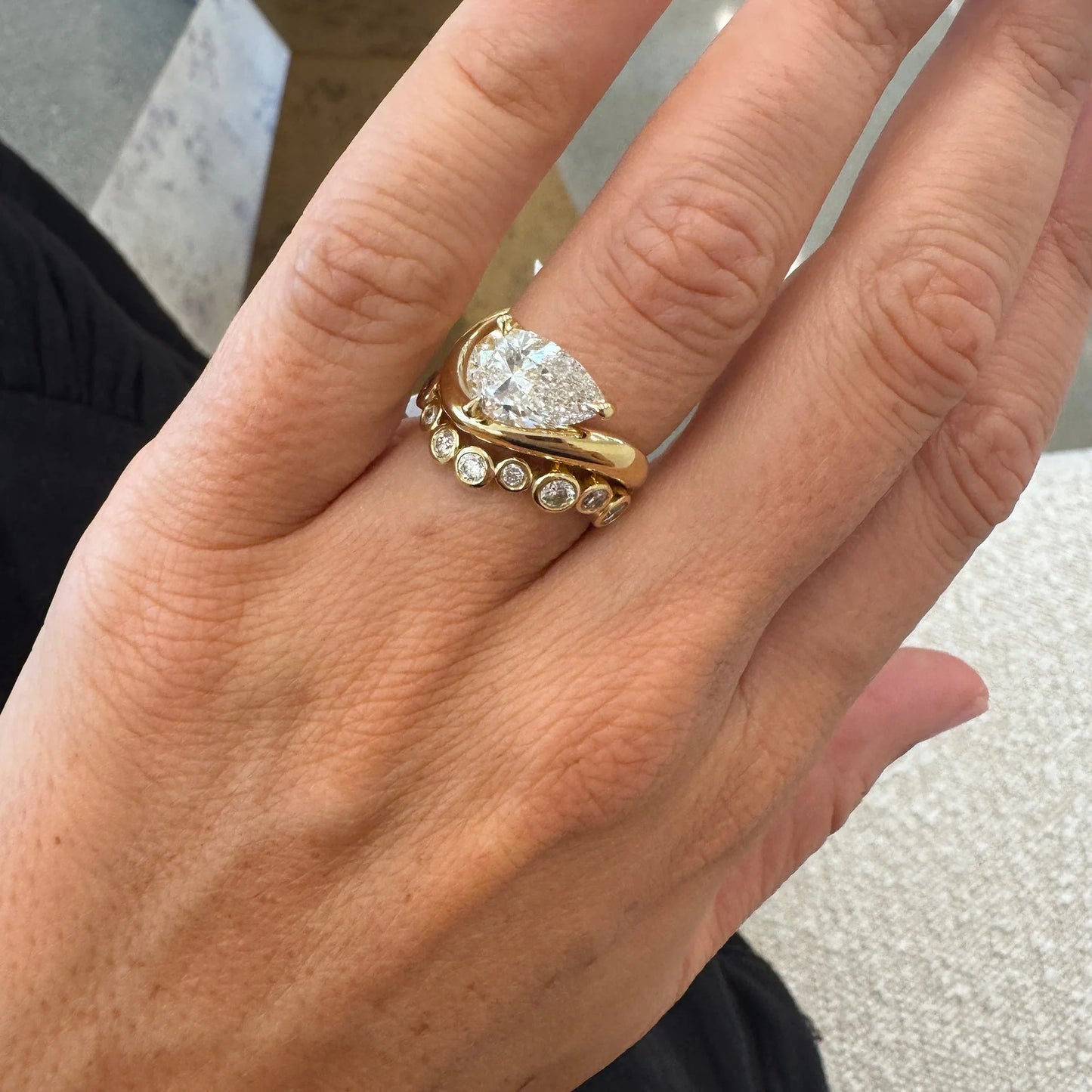 Timeless 0.6 TCW Round Stones Full Bezel Lab Grown Diamond Wedding Band