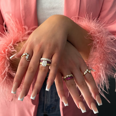 Marquise Shaped Three Stone Lab Grown Diamond Engagement Ring