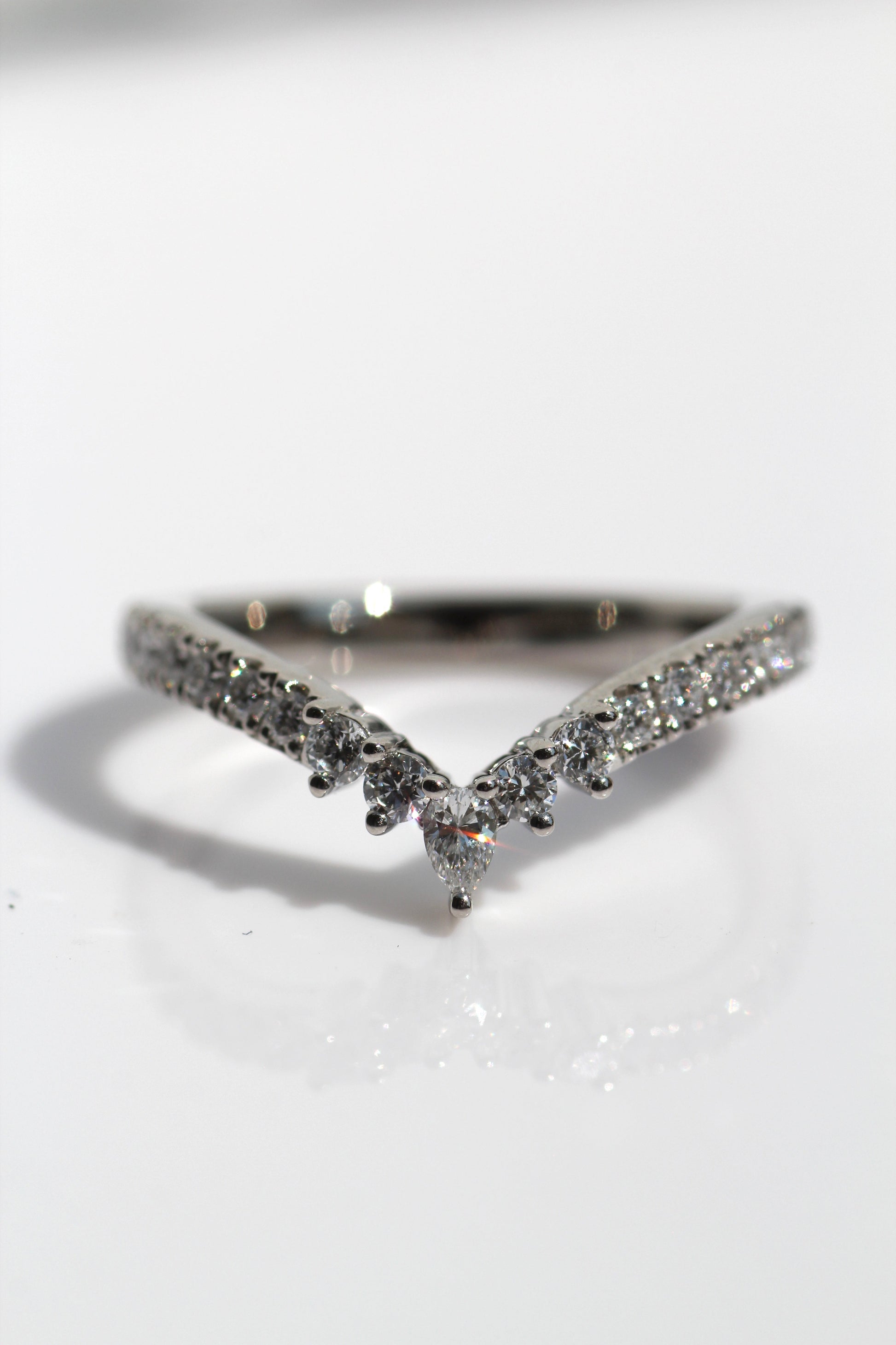 0.25 TCW Round Shaped Half Eternity Lab Grown Diamond Wedding Band