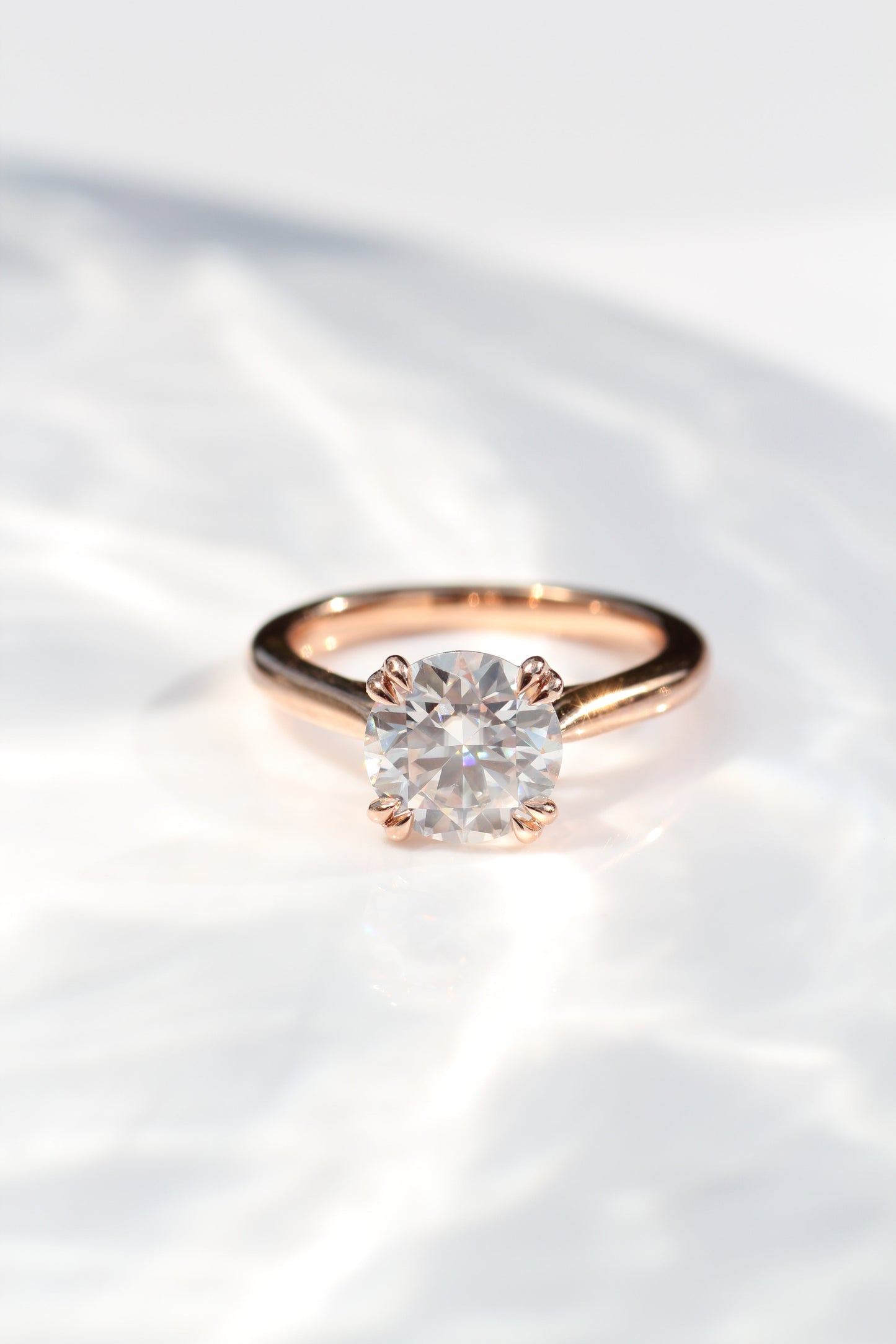 Marquise Shaped Three Stone Lab Grown Diamond Engagement Ring