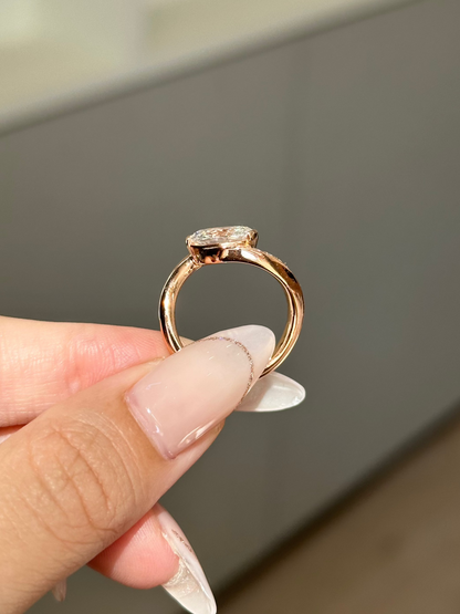 Marquise Shaped Three Stone Lab Grown Diamond Engagement Ring