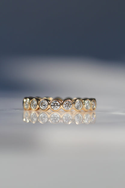 0.25 TCW Round Shaped Half Eternity Lab Grown Diamond Wedding Band