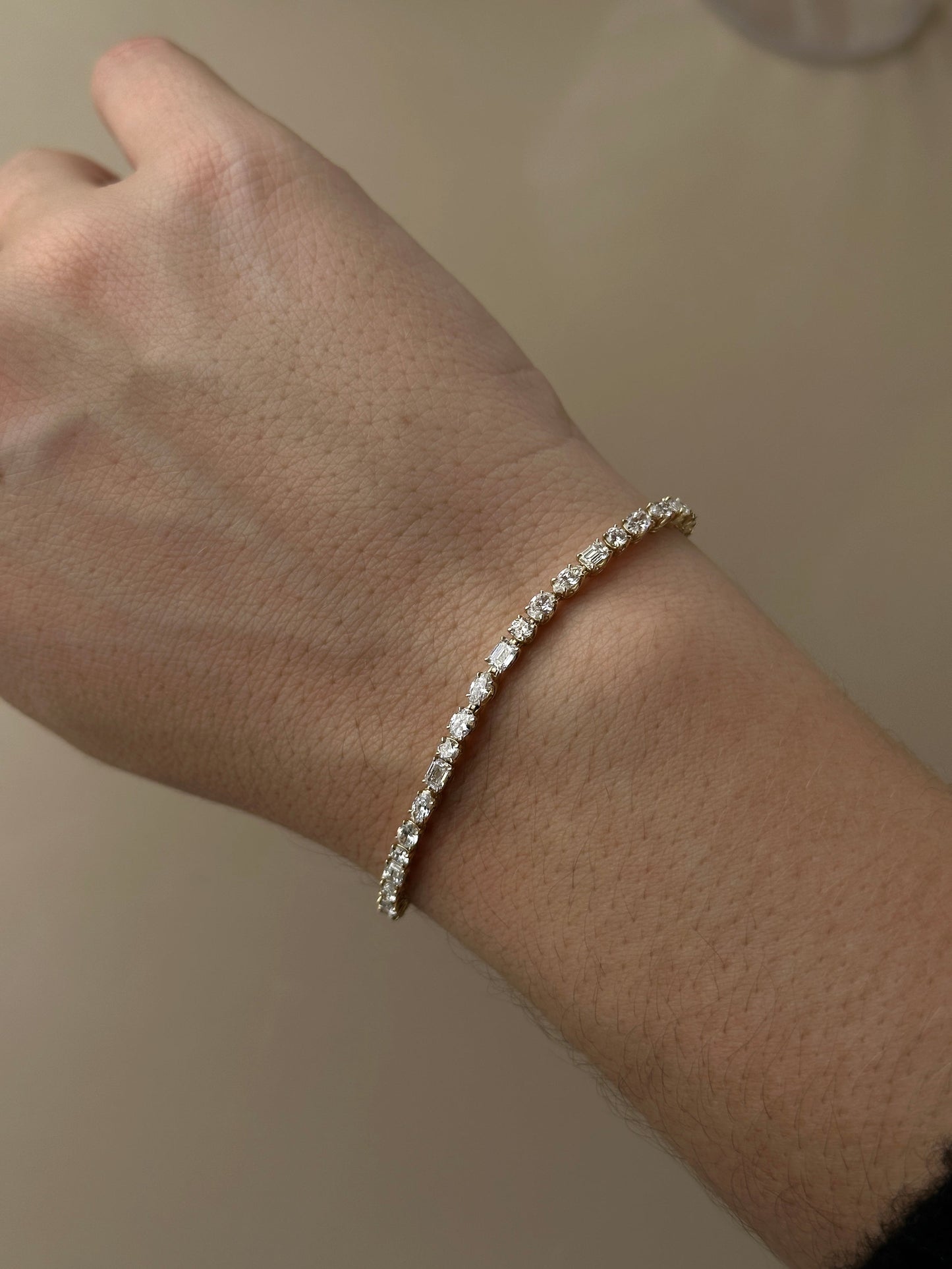 4.5 TCW Multi Stones Lab Grown Diamond Tennis Bracelet