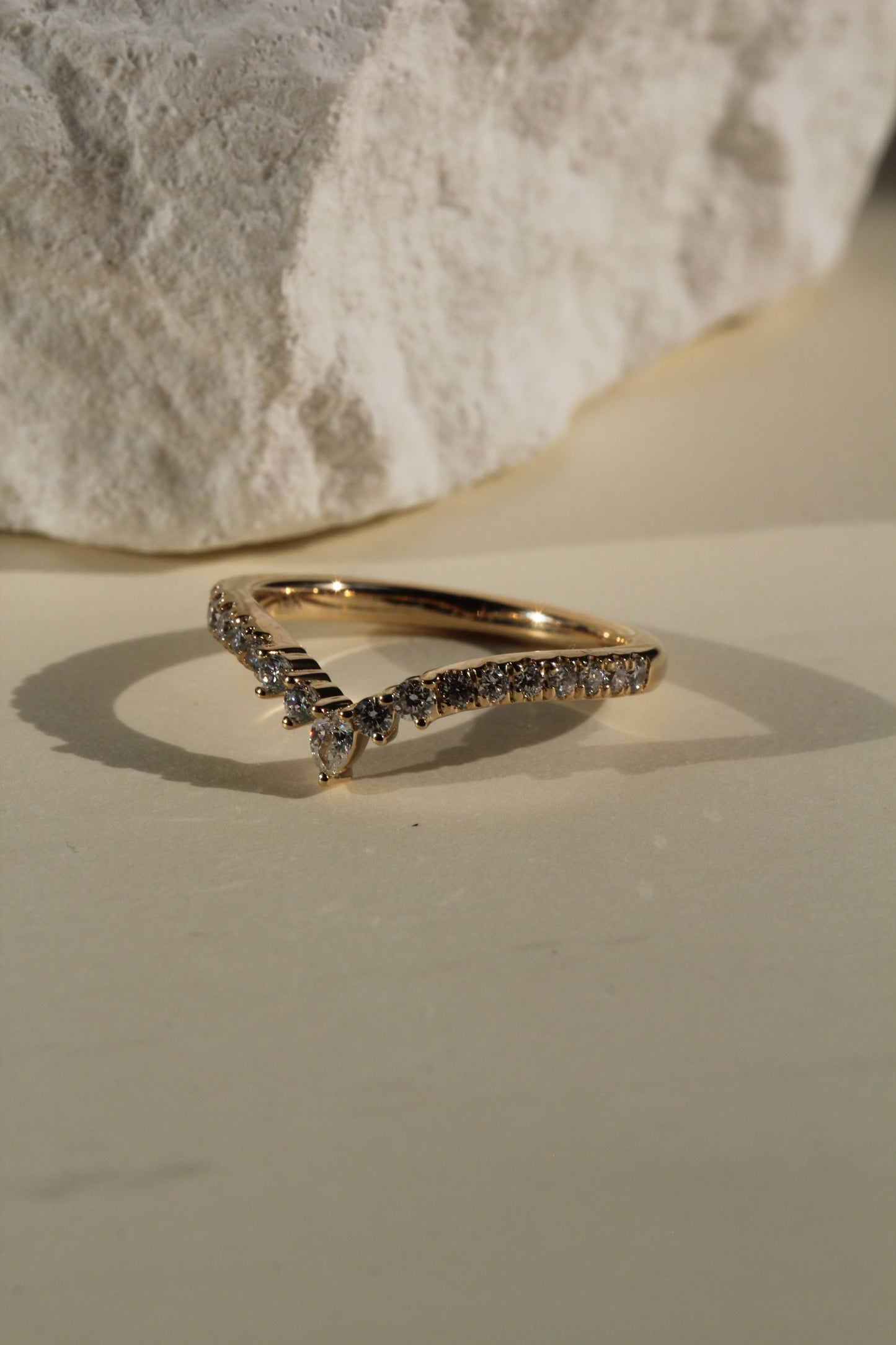 0.25 TCW Round Shaped Half Eternity Lab Grown Diamond Wedding Band