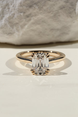 Marquise Shaped Three Stone Lab Grown Diamond Engagement Ring
