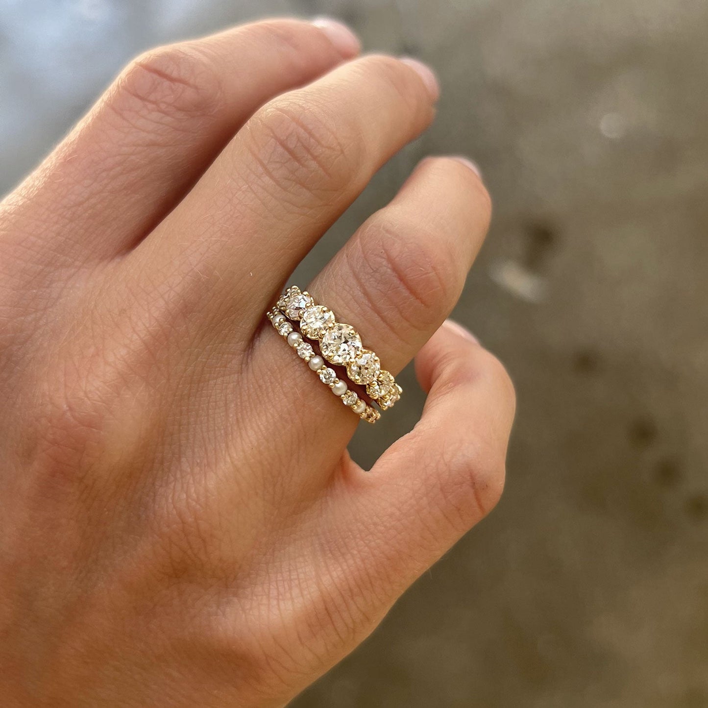 0.25 TCW Round Shaped Half Eternity Lab Grown Diamond Wedding Band