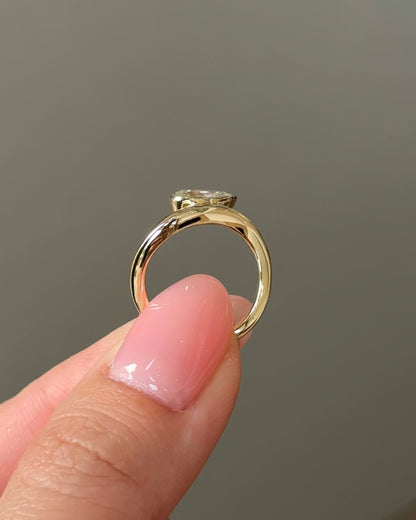 Marquise Shaped Three Stone Lab Grown Diamond Engagement Ring