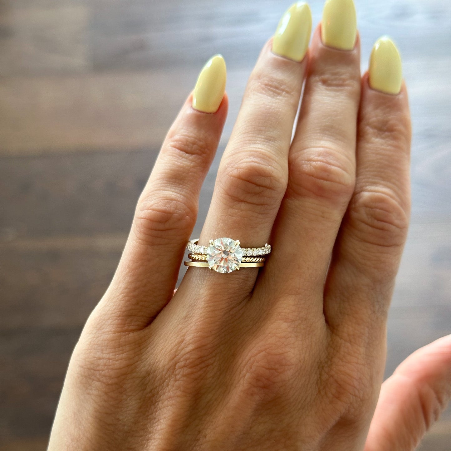 0.25 TCW Round Shaped Half Eternity Lab Grown Diamond Wedding Band