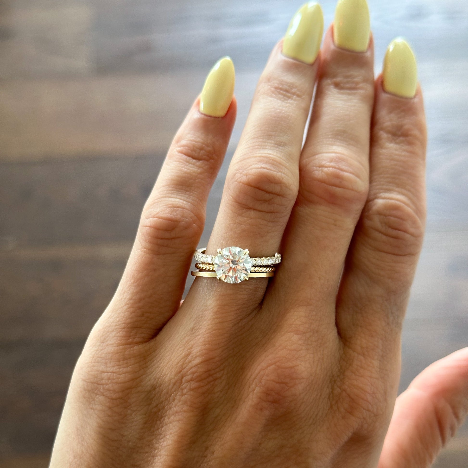 0.25 TCW Round Shaped Half Eternity Lab Grown Diamond Wedding Band