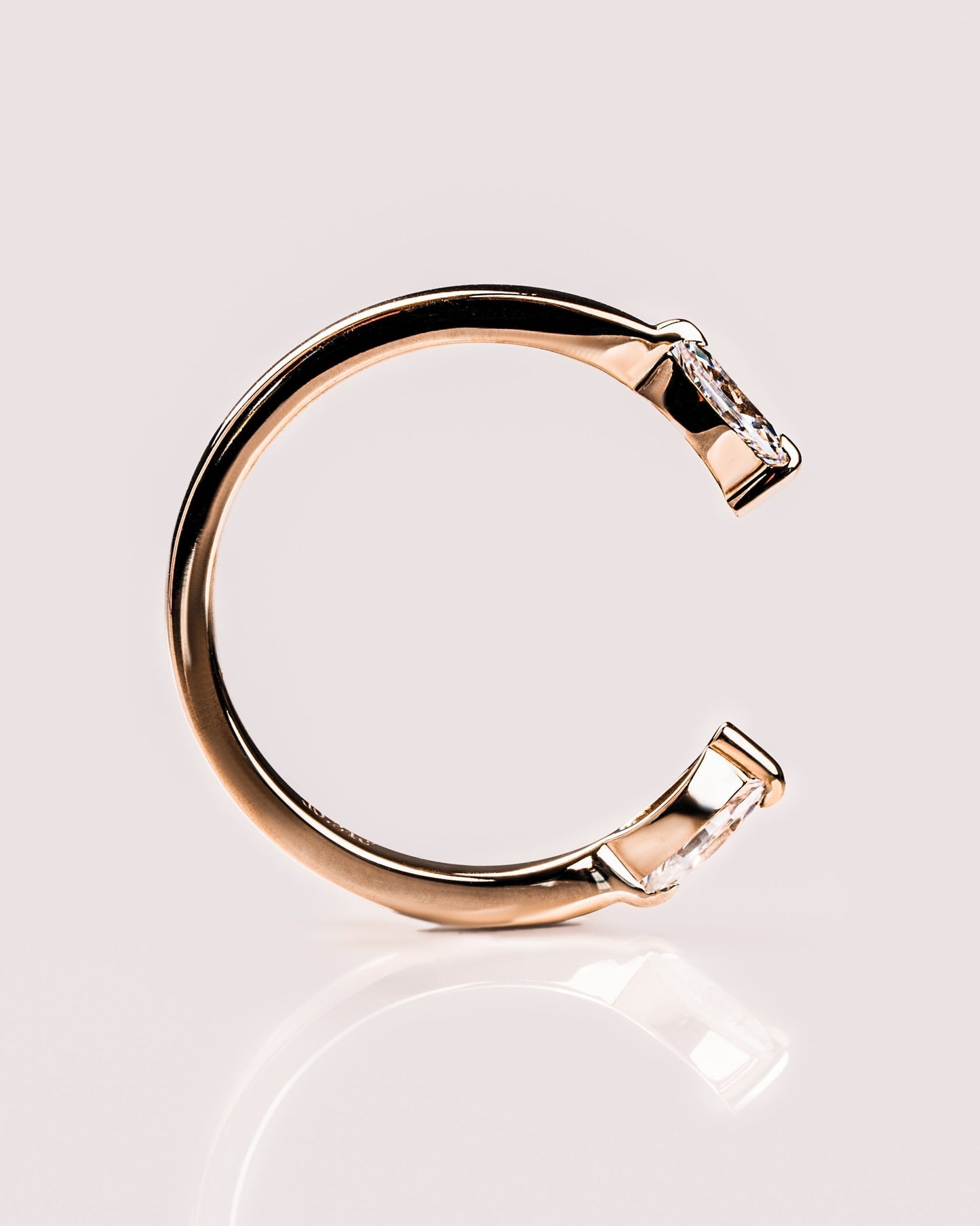 0.34 CT Marquise Stones Lab Grown Diamond open Wedding Band