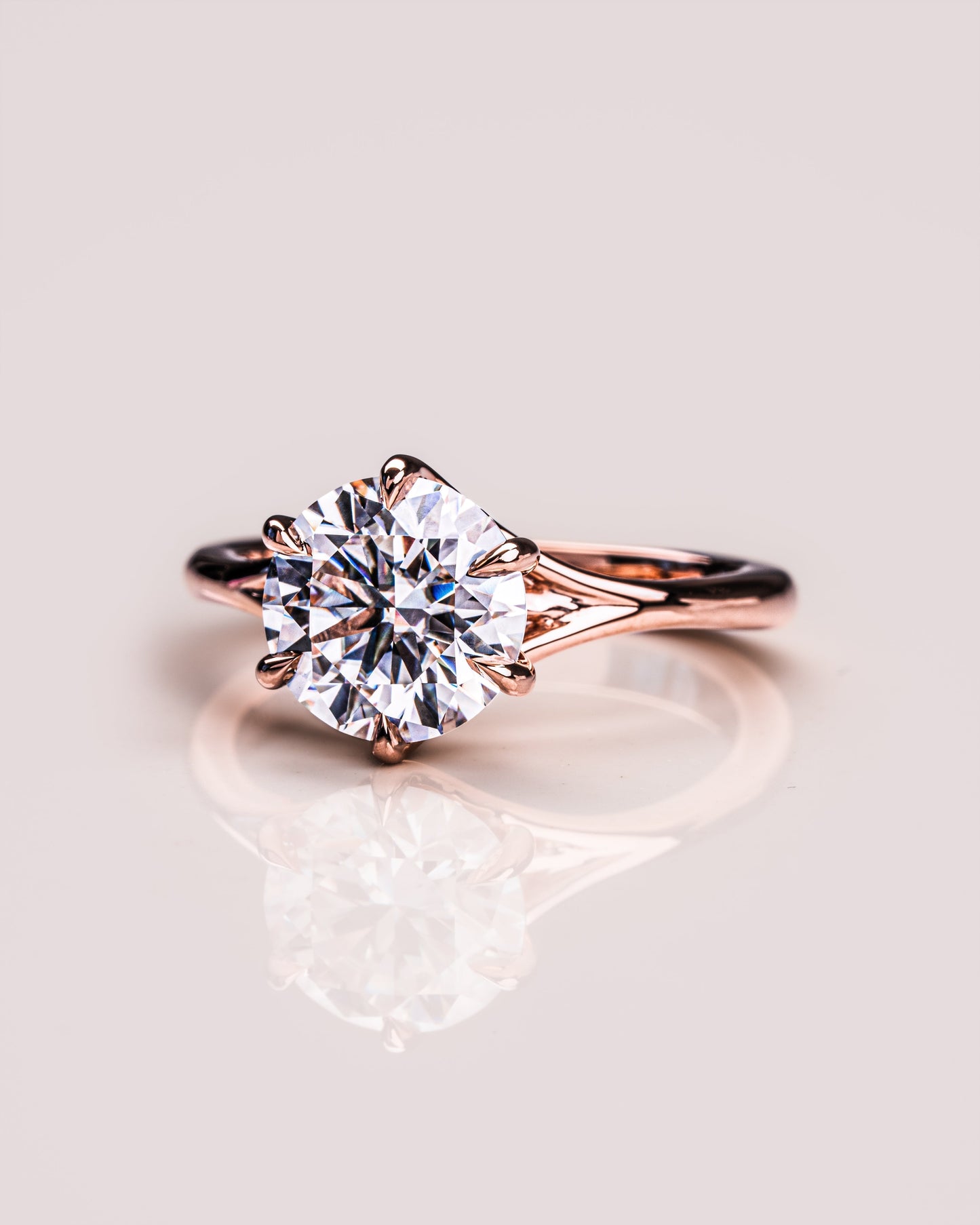 1.9 CT Round Solitaire Lab Grown Diamond Engagement Ring