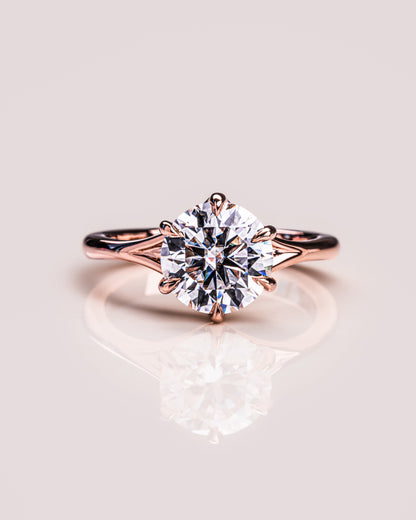 1.9 CT Round Solitaire Lab Grown Diamond Engagement Ring