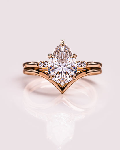 V-Shaped Classic Curved Wedding Band