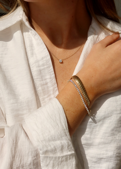 4 TCW Round Lab Grown Diamond Tennis Bracelet