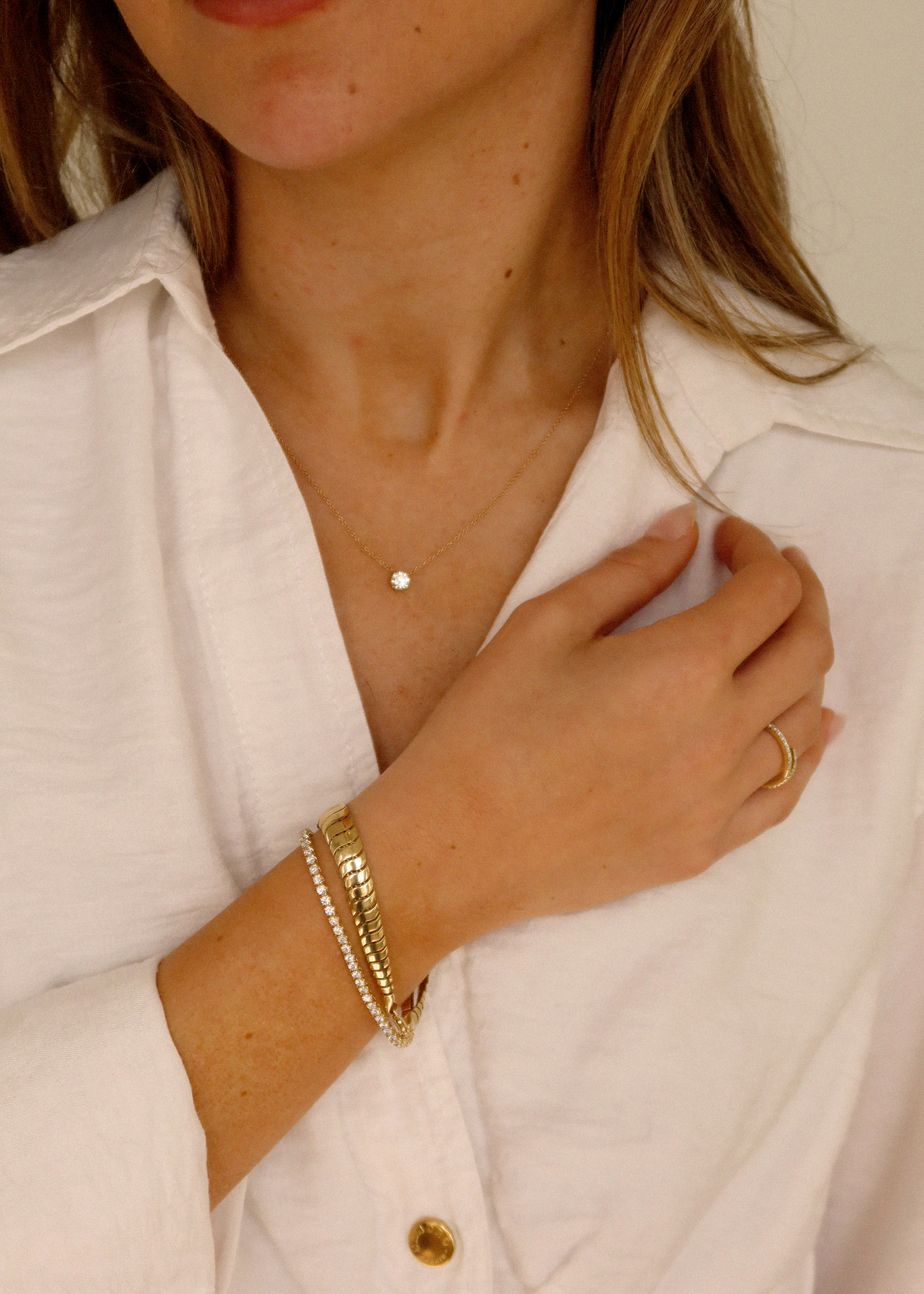 4 TCW Round Lab Grown Diamond Tennis Bracelet