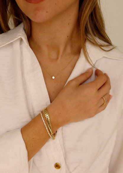 4 TCW Round Lab Grown Diamond Tennis Bracelet