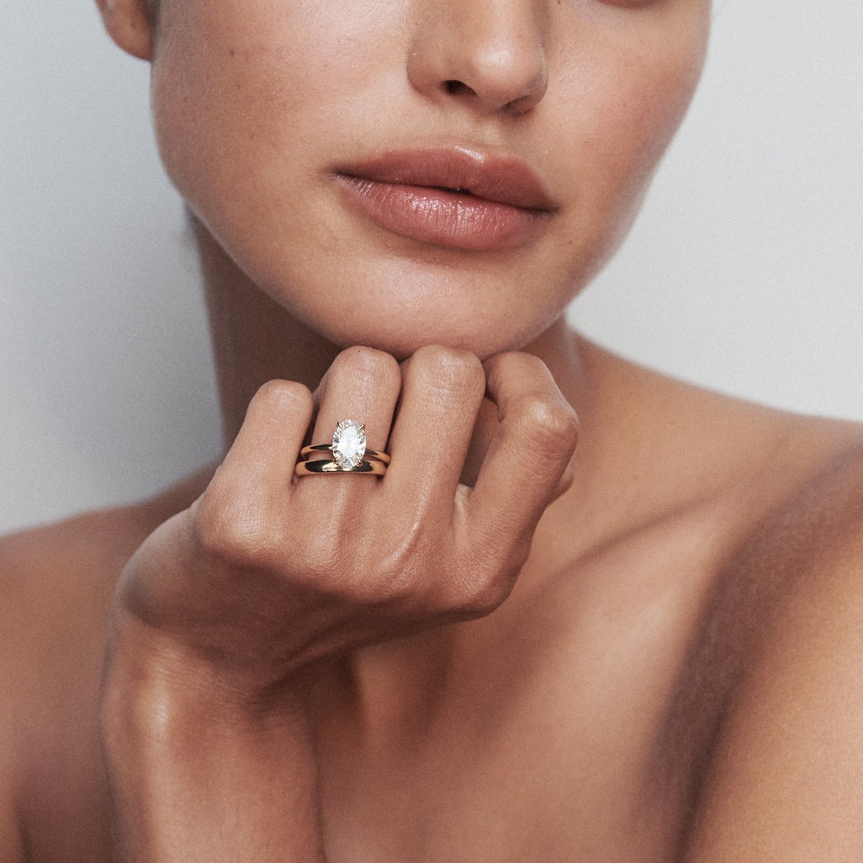 1.5 CT Oval Cut Solitaire Lab Grown Diamond Engagement Ring