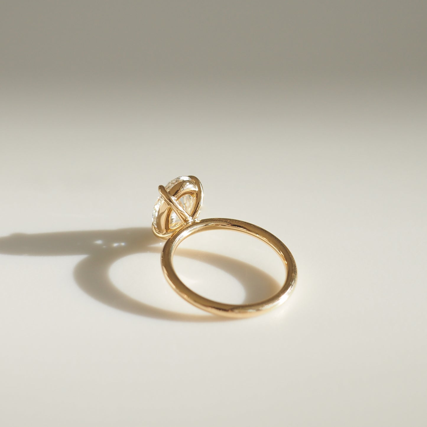 1.5 CT Oval Cut Solitaire Lab Grown Diamond Engagement Ring