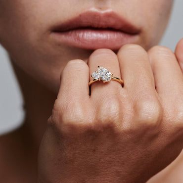 1.5 CT Pear Cut Toi Et Moi Lab Grown Diamond Engagement Ring