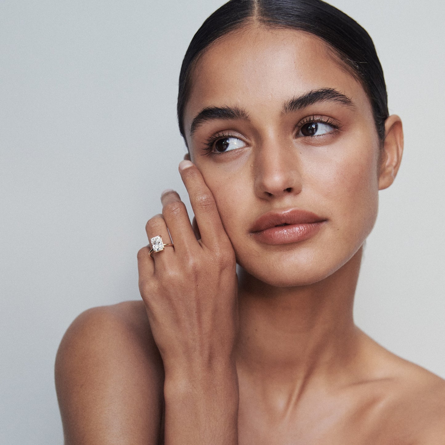 2.5 CT Radiant Cut Solitaire Lab Grown Diamond Engagement Ring