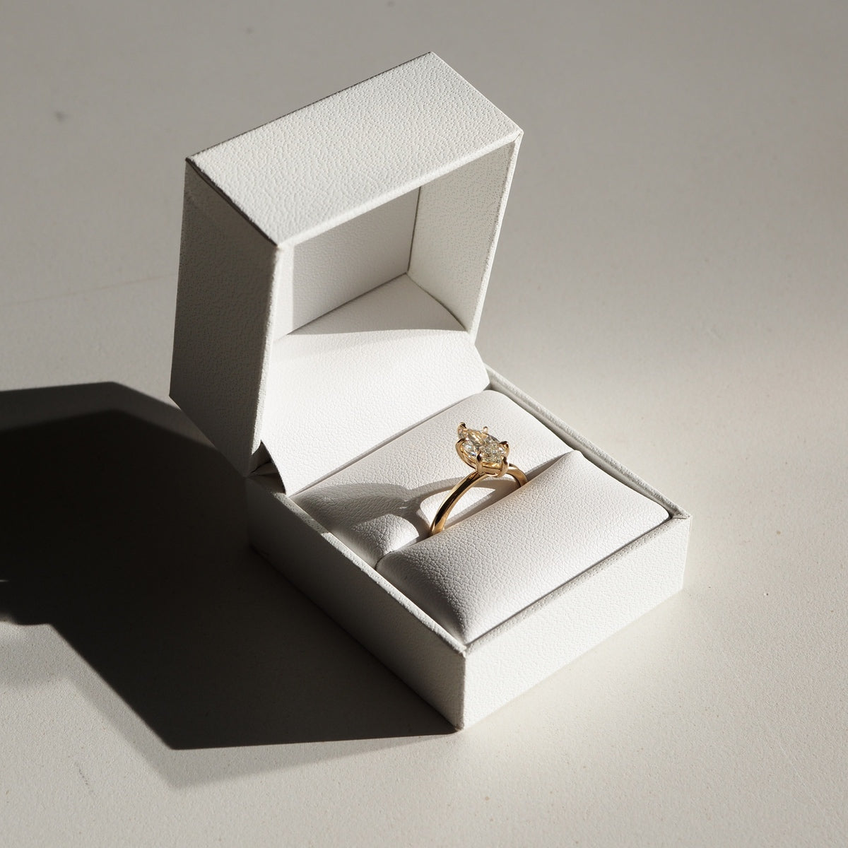 1 CT Marquise Cut  Solitaire Lab Grown Diamond Engagement Ring