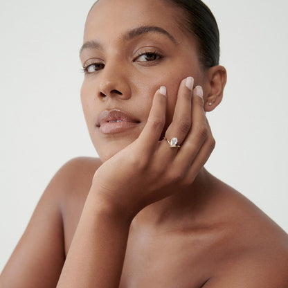 1.5 CT Pear Cut Solitaire Lab Grown Diamond Engagement Ring